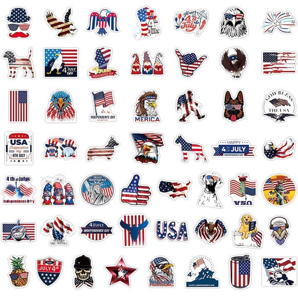 🇺🇸 USA Proud American 12 Vinyl Stickers - Mystery Bundle - Picture 4 of 5
